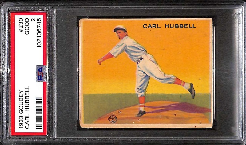 1933 Goudey #230 Carl Hubbell HOF PIT PSA 2 GOOD C102159