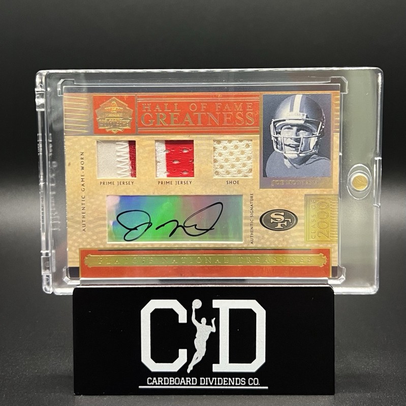 Joe Montana 2006 Playoff National Treasures Game Used Patch Auto /25 SSP HoF