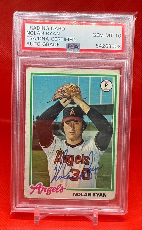 ⚾️1978 Topps Nolan Ryan ✍️Auto #400 Anaheim Angels PSA GEM MT 10; view 1