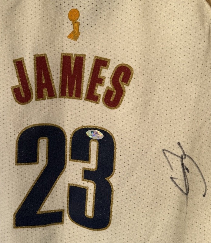 LeBron James Autographed Signed Cavaliers NBA Finals Jersey Auto PSA/DNA LOA view 2