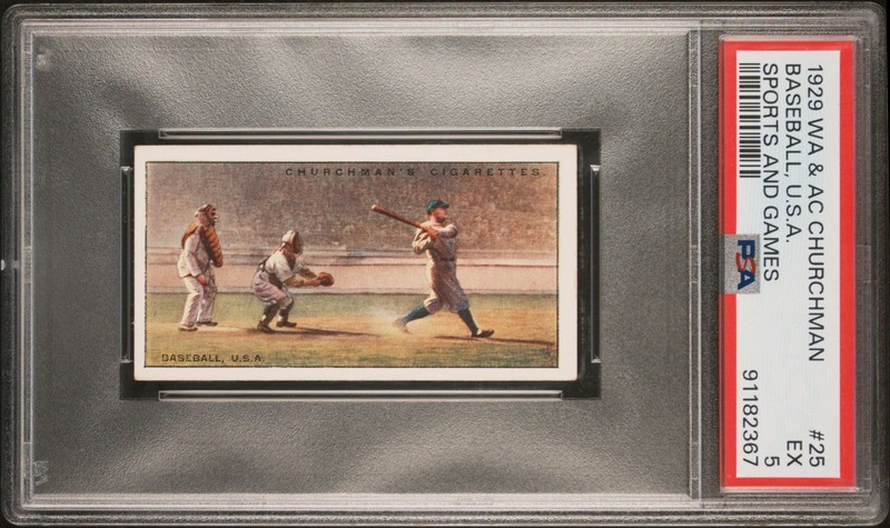 HIGH DEMAND BABE RUTH 1929 Churchman Sports & Games In Many Lands #25 PSA 5 NICE