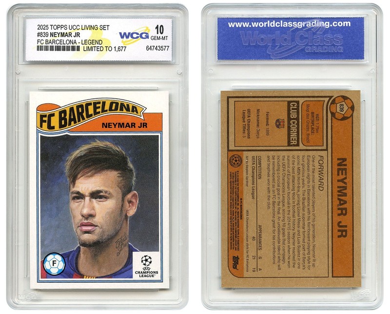 2025 Topps UCC Living NEYMAR JR Soccer FC Barcelona Legend Card #839 GEM MINT 10