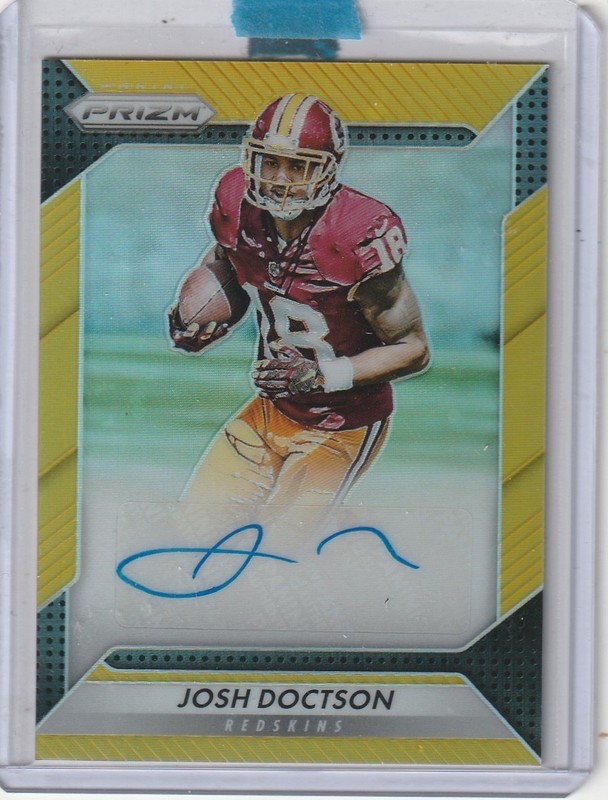 2016 Panini Prizm Josh Doctson Gold auto RC - 7/10