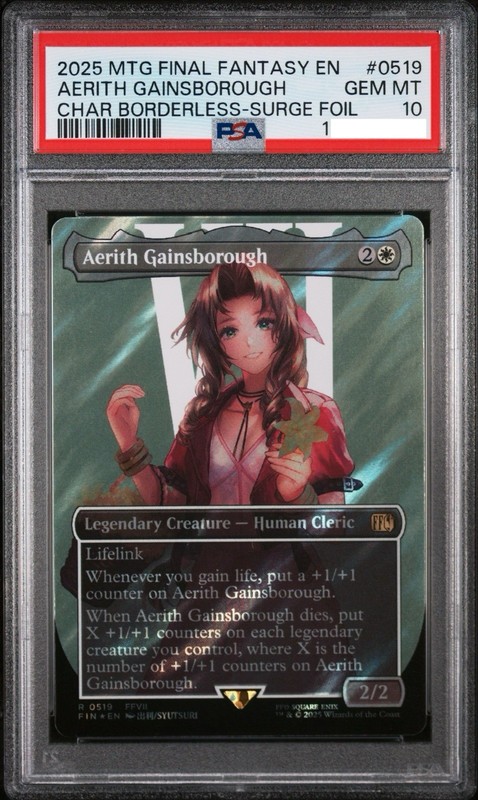 PSA 10 Magic the Gathering MTG Final Fantasy Aerith Gainsborough Surge Foil 0519