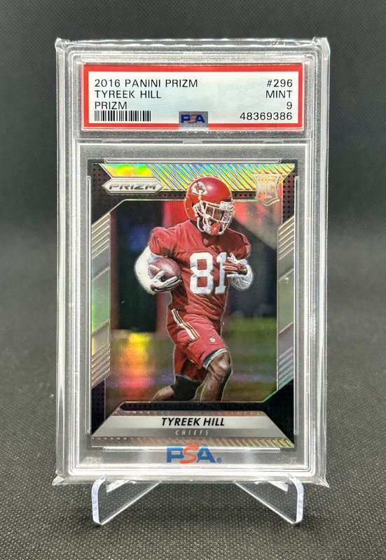 2016 Prizm Tyreek Hill Silver #296 PSA 9 MINT Rookie RC
