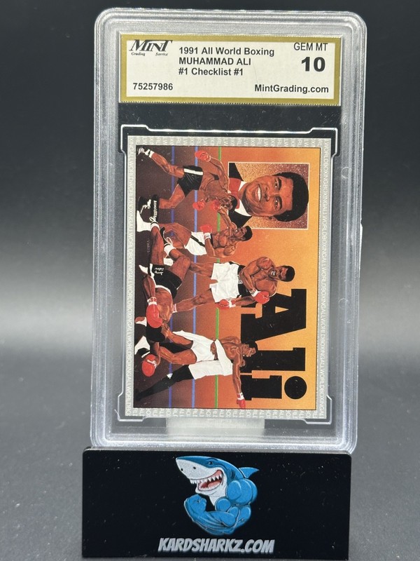 1991 AW Sports Inc. Muhammad Ali #1 checklist GEM MINT 10 boxing 