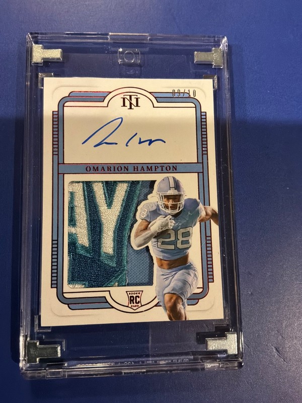 Omarion Hampton national treasures AUTO 09/10Patch card