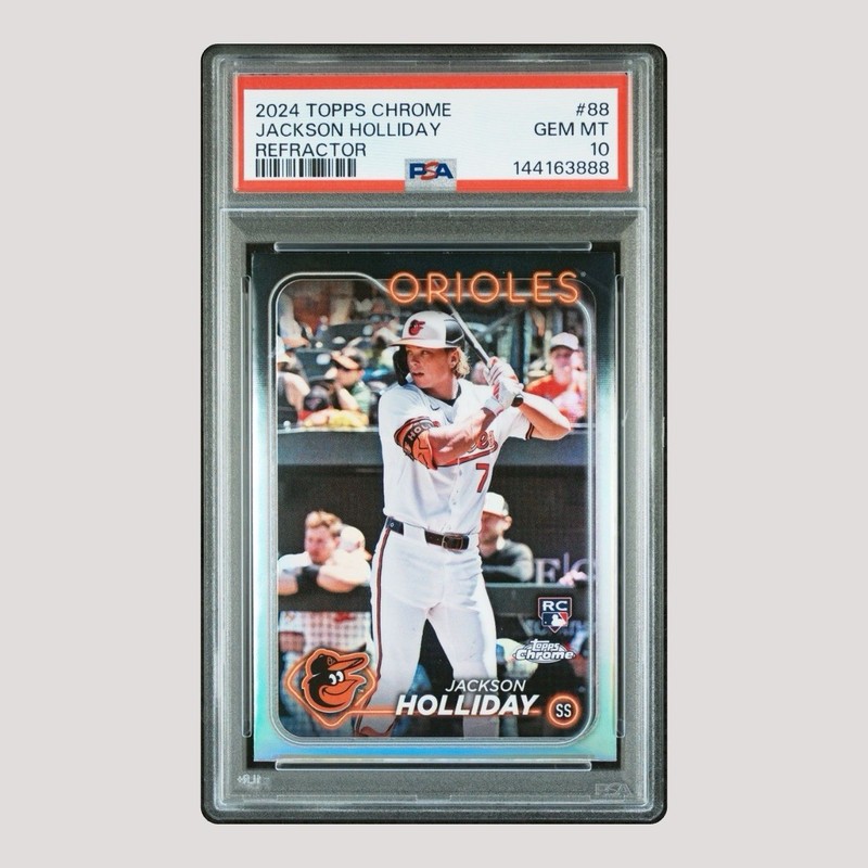 2024 Topps Chrome - Jackson Holliday #88 Refractor (RC) PSA 10 view 1
