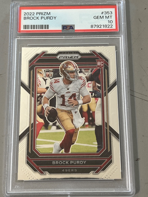 2022 Prizm Brock Purdy Rookie San Francisco 49ers PSA 10 #353