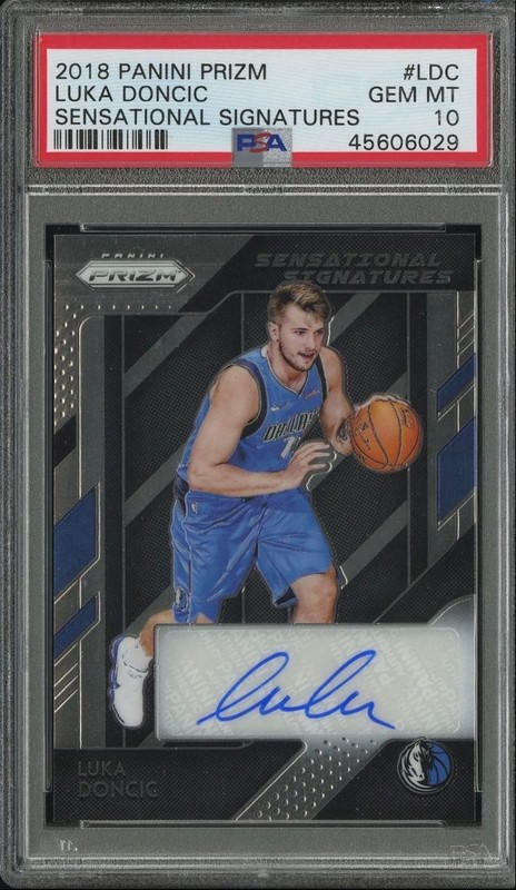 LUKA DONCIC 2018-19 PANINI PRIZM ROOKIE AUTOGRAPH RC AUTO PSA 10 Q5775