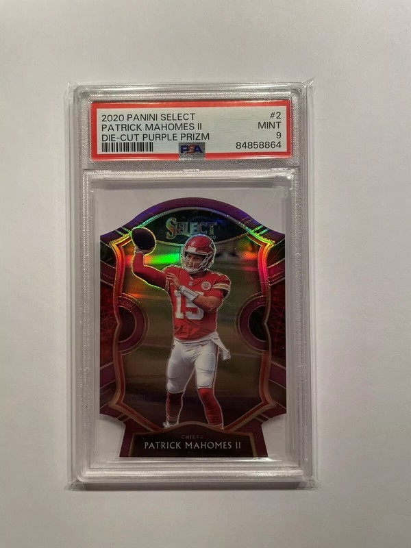 2020 Panini Select Die-Cut Purple Prizm #2 Patrick Mahomes II Chiefs PSA 9