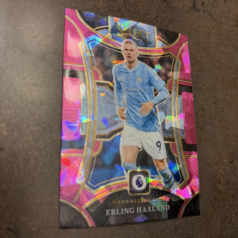 2023-24 Panini Select Premier League Mezzanine Erling Haaland Pink Ice Prizm 161