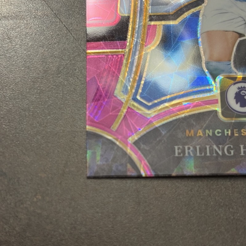 2023-24 Panini Select Premier League Mezzanine Erling Haaland Pink Ice Prizm 161 view 2