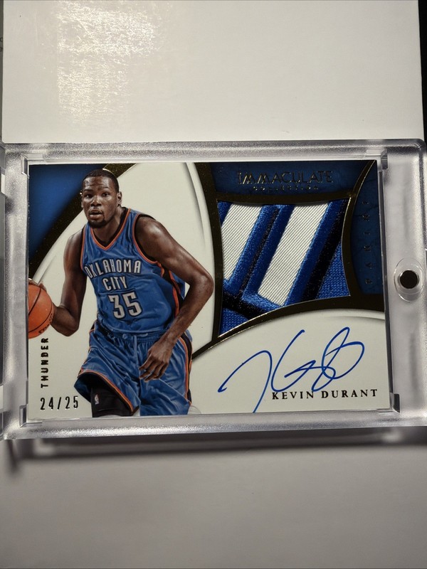 KEVIN DURANT 2014-15 PANINI IMMACULATE AUTO PATCH AUTO JERSEY /25 #3 Game Used