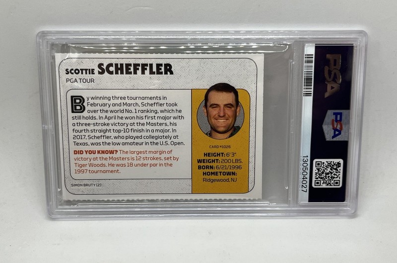 Scottie Scheffler Graded 2022 SI For Kids Card Autographed Auto RC PSA Auto 10 view 2