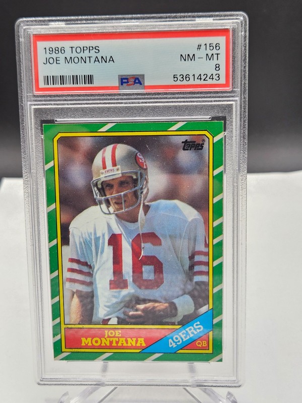 1986 TOPPS #156 JOE MONTANA PSA 8 NM-MT