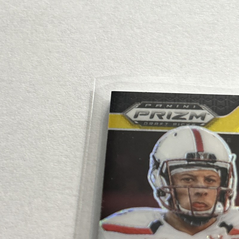 2025 Panini Prizm Draft Picks Patrick Mahomes II  Gold 3 color Patch Auto 09/10 view 2