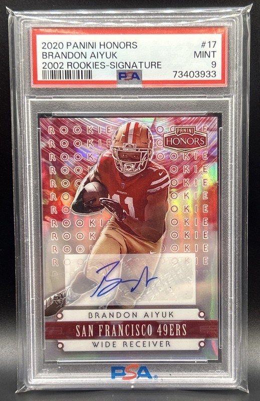 2020 Panini Honors Brandon Aiyuk Rookie Signature #17 Auto PSA 9 /25
