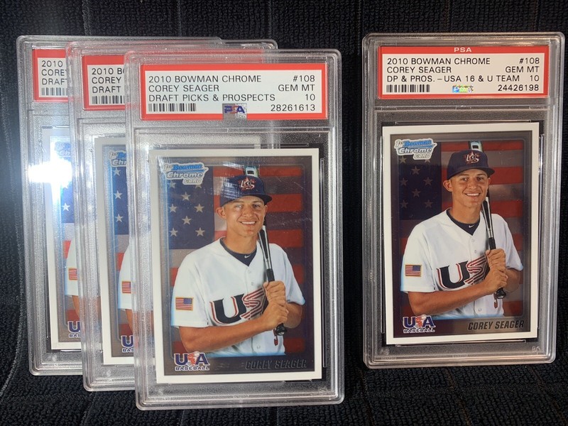 2010 BOWMAN CHROME #BDP&P108 COREY SEAGER PSA GEM MINT 10