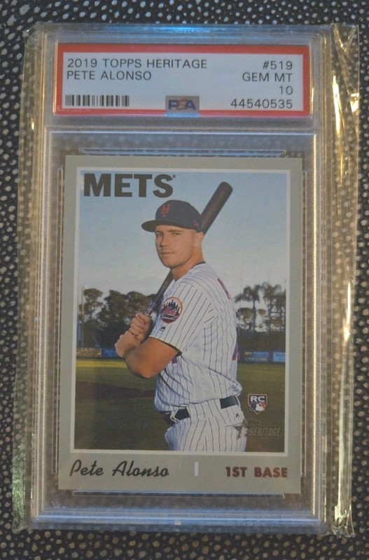 2019 Topps Heritage Pete Alonso RC #519 PSA 10