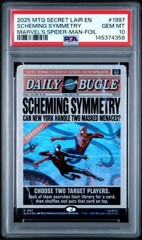 PSA 10 Scheming Symmetry #1997 Spider-Man Foil Magic the Gathering Secret Lair