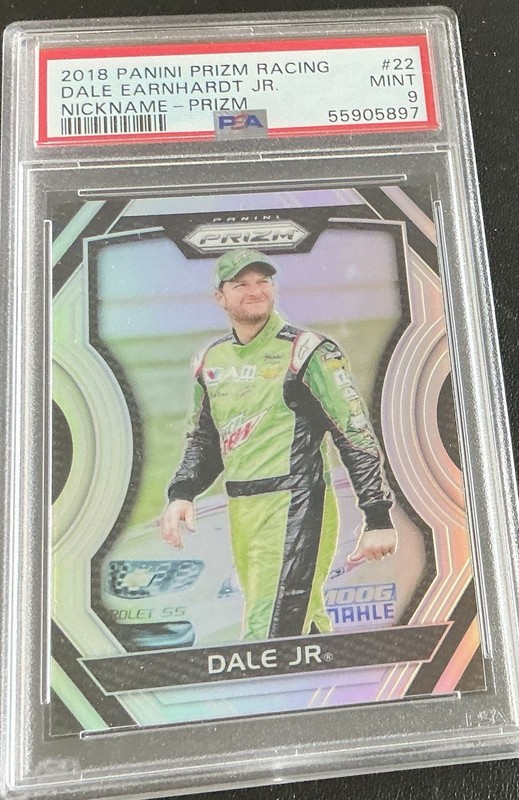 2018 Panini Prizm Nascar Racing Dale Earnhardt Jr “Dale Jr” #22 PSA 9