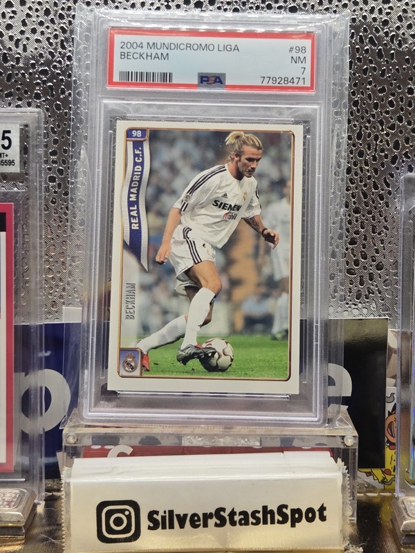 2004 Mundicromo Liga David Beckham #98 PSA 7 NM Real Madrid CF 4 graded higher