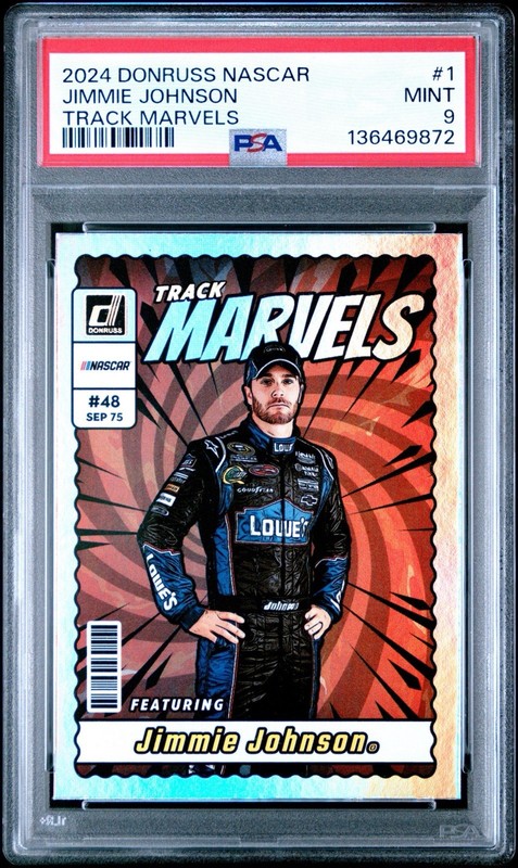 2024 Donruss Racing JIMMIE JOHNSON Track Marvels SP #1 PSA 9