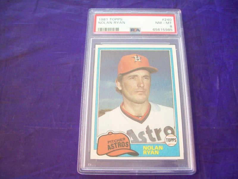 1981 TOPPS #240 NOLAN RYAN PSA 8