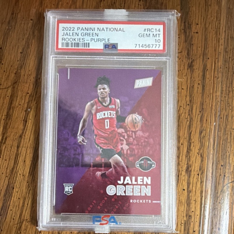 Panini National Convention Jalen Green #RC14 Rookie Purple /25 Rockets PSA 10