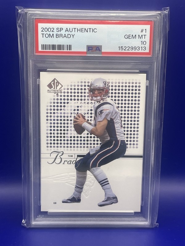 2002 SP Authentic Tom Brady #1 Graded PSA 10 Gem Mint!