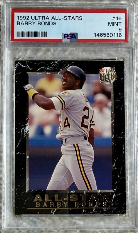 1992 ULTRA ALL-STARS BARRY BONDS PSA 9 view 1