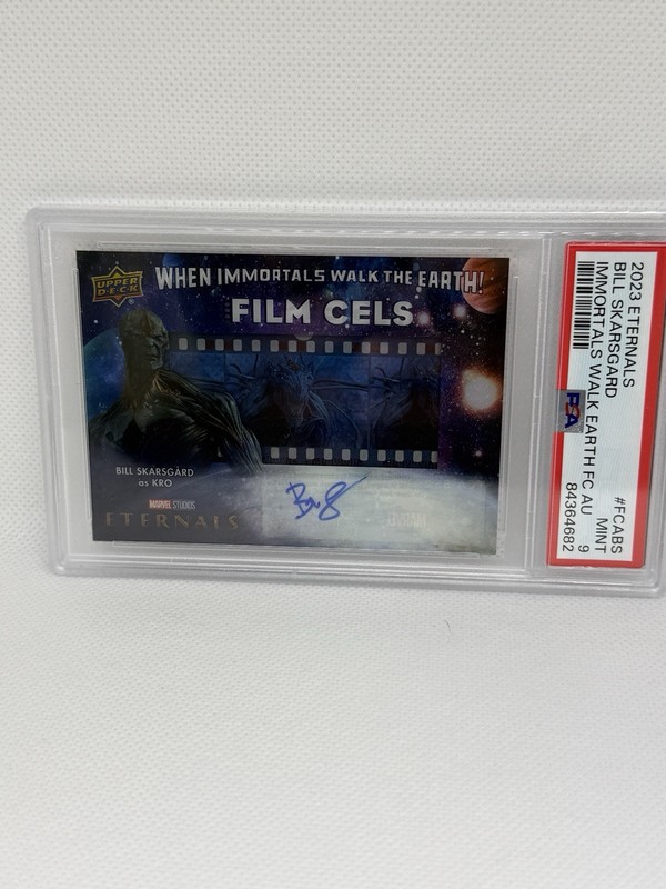 BILL SKARSGARD AS KRO PSA 9 2023 UD MARVEL ETERNALS IMMORTALS FILM CELS AUTO