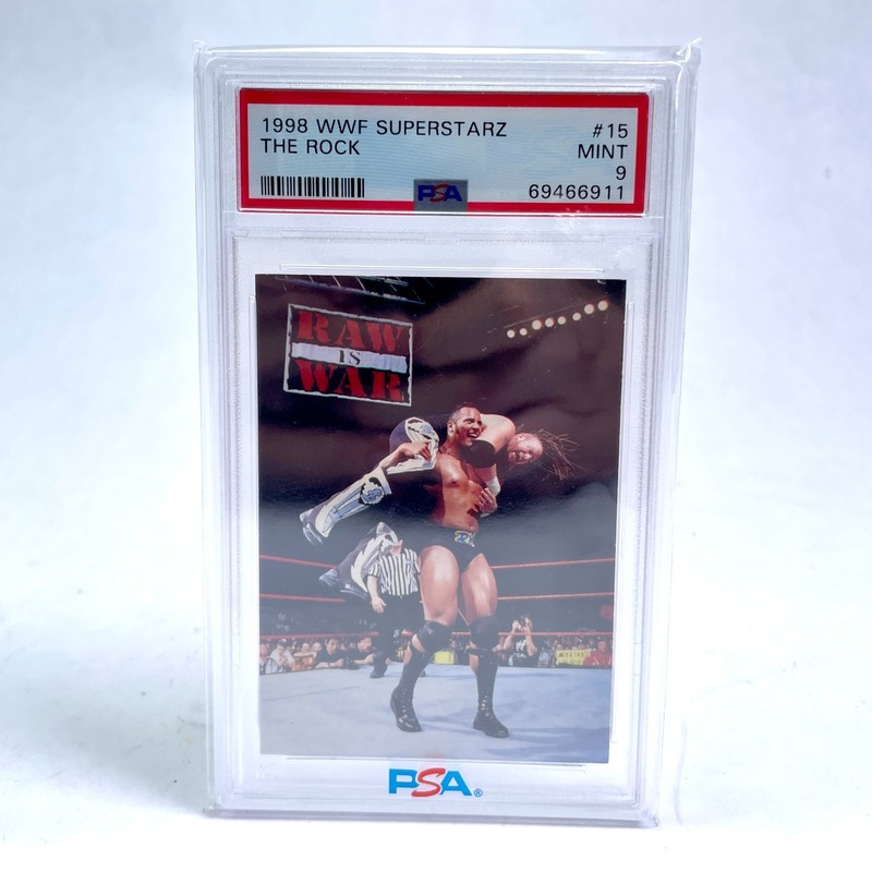 1998 Comic Images Superstarz WWF #15 The Rock RC PSA 9 MINT WWE Wrestling Card