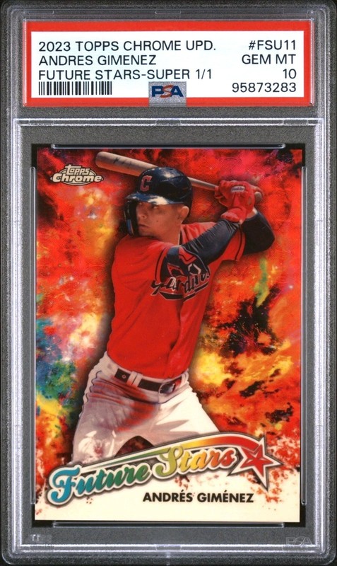 2023 Topps Chrome Future Stars FSU11 Andres Gimenez Superfractor 1/1 PSA 10