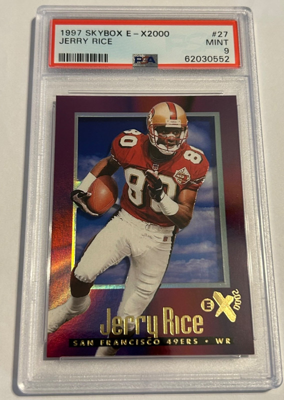 1997 Skybox E-X2000 Jerry Rice #27 - PSA 9 MINT - 49ers HOF - Acetate