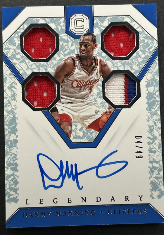 2018-19 Panini Cornerstones - Danny Manning #LC-DMG Clippers Patch AUTO /49