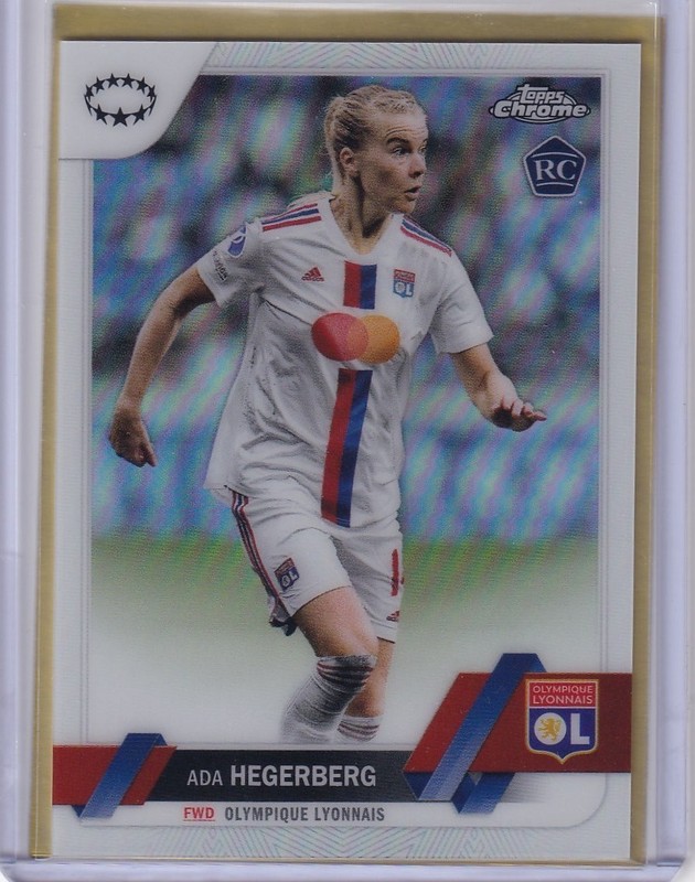 Ada Hegerberg 2023 Topps Chrome #100 Refractor Prizm UEFA LYONNASIS RC ROOKIE