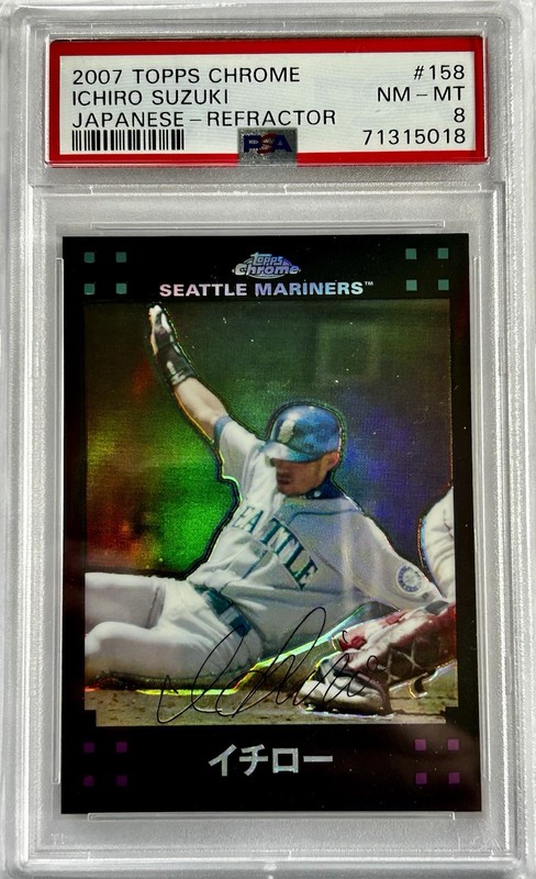 2007 Topps Chrome - Ichiro Suzuki #158 Refractor Japanese /500 PSA 8