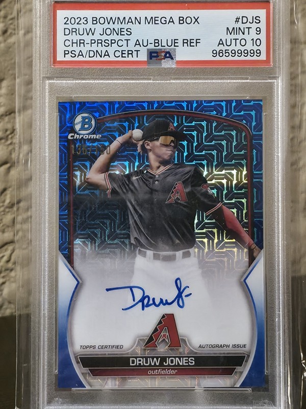 '23 Mega Box Druw Jones PSA 9 /150 Auto AZ Diamondbacks BMA-DJS 💥💣🔥🔥🔥
