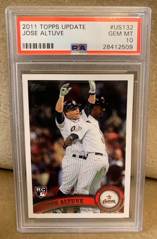 2011 Topps Update JOSE ALTUVE Rookie RC #US132 PSA 10 GEM MINT Future HOF Astros