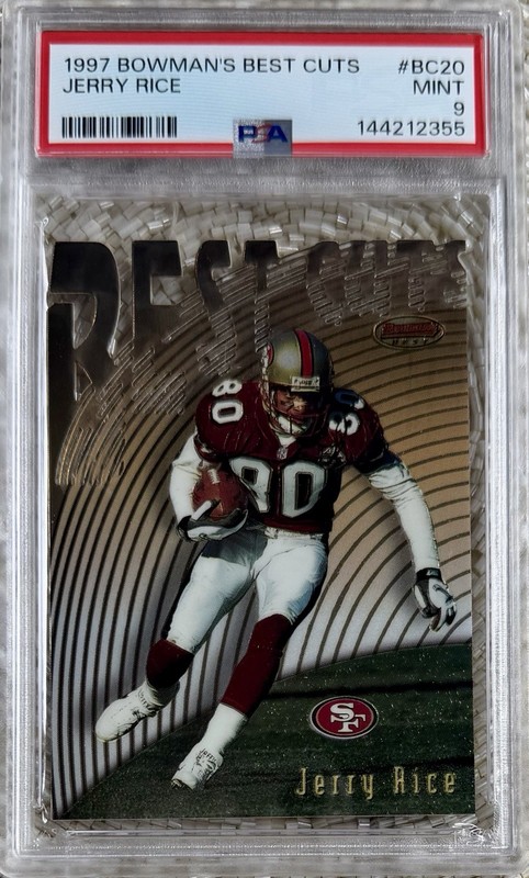 1997 BOWMAN’S BEST BEST CUTS JERRY RICE PSA 9 LOW POP