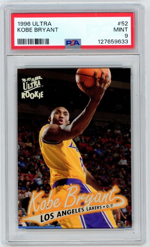 1996 Ultra KOBE BRYANT RC Rookie #52 LAKERS HoF MAMBA PSA 9 MINT FAST SHIP M266
