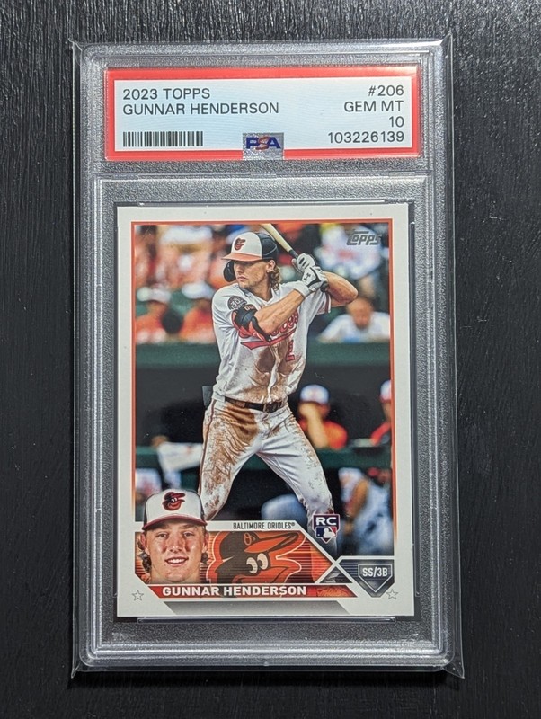 2023 Topps Series 1 Gunnar Henderson #206 (RC) PSA 10