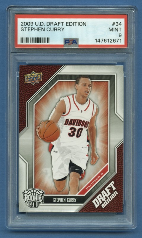 2009 STEPHEN CURRY ROOKIE PSA 9 MINT UD DRAFT EDITION DAVIDSON CATS (#34) RZC