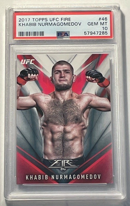 2017 Topps UFC Fire Khabib Nurmagomedov #46 PSA 10 GEM MT