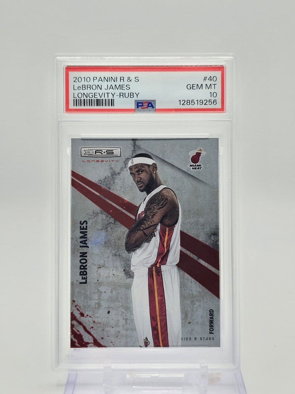 LEBRON JAMES 2010-11 ROOKIES & STARS LONGEVITY RUBY /250 #40 HEAT PSA 10 Q2674