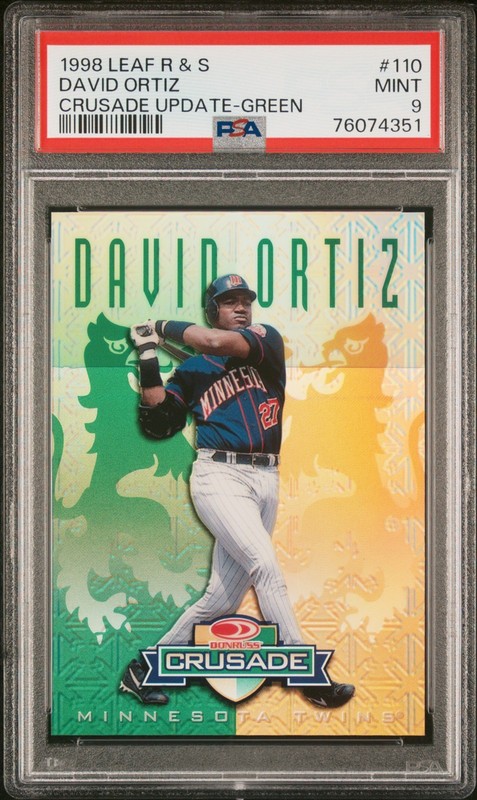 1998 Donruss Crusade David Ortiz Rookie RC GREEN /250 PSA 9 🔥