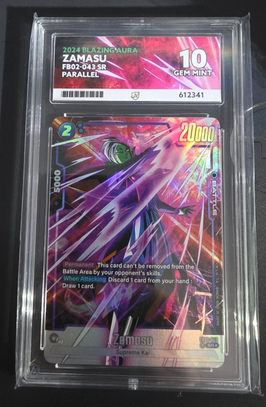 Dragon Ball Super Card Game Zamasu Fusion Card FB02-043 SR Ace Graded 10