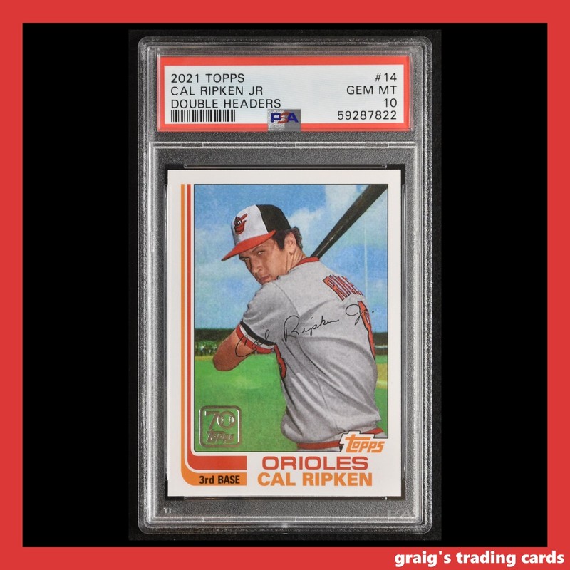 2021 Topps 1982 Topps Traded #98T Double Headers Cal Ripken Jr #14 PSA 10 GEM-MT
